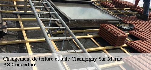 Changement de toiture et tuile  champigny-sur-marne-94500 AS Couverture