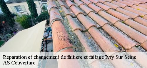 Réparation et changement de faitière et faitage  ivry-sur-seine-94200 AS Couverture